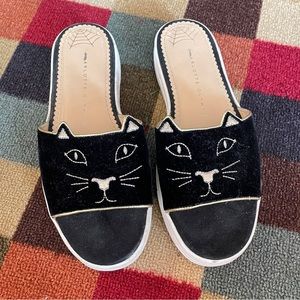🐈‍⬛ Charlotte Olympia Kitty Slides Sandals 37